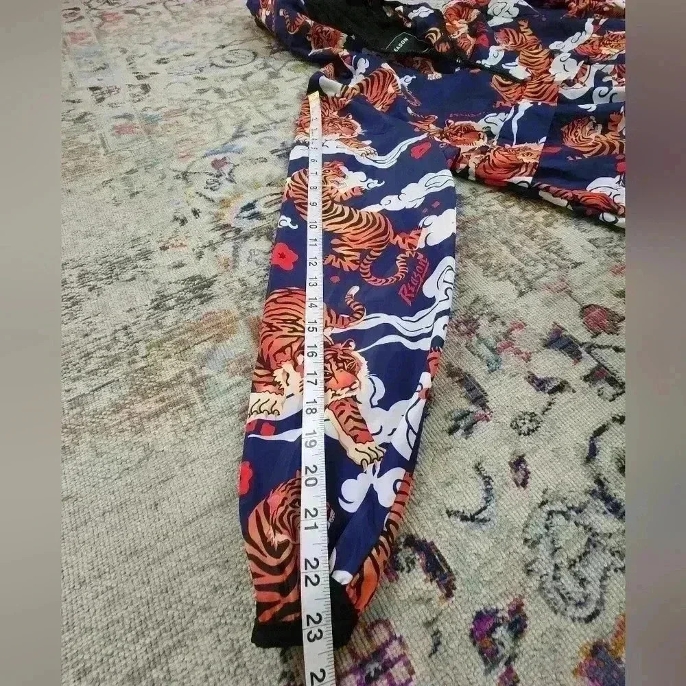 Reason Tiger Print Windbreaker Jacket Japanese Graphic Streetwear Size Small - Picture 10 of 11